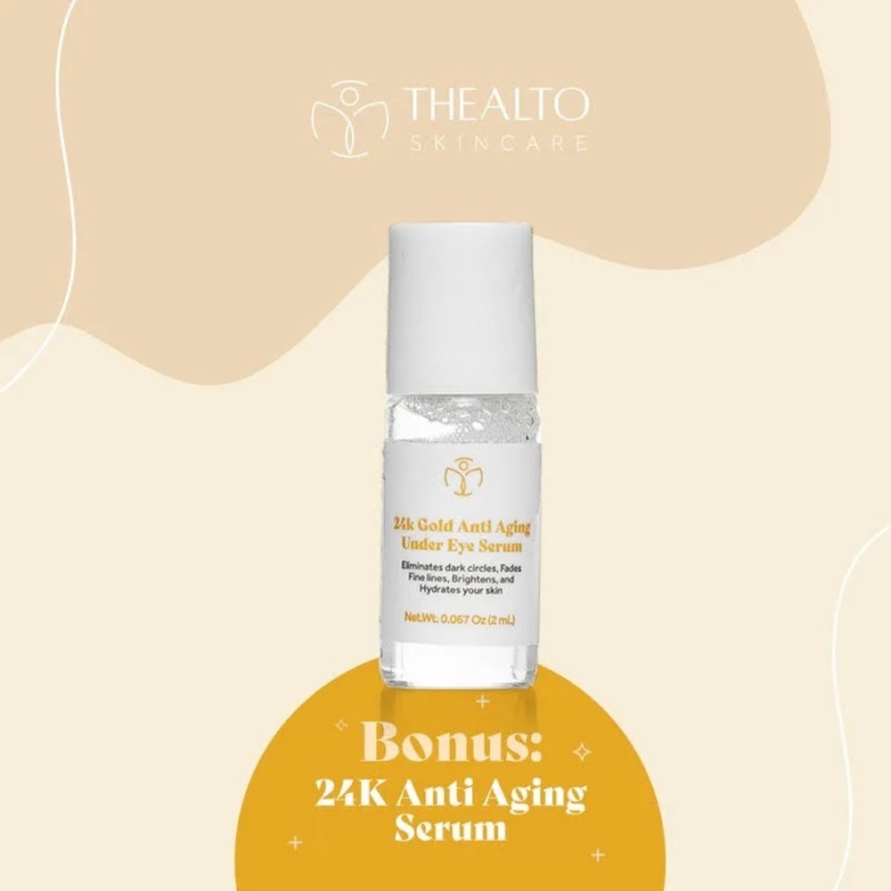 THEALTO 24K Gold Under Eye Collagen Mask 20 pack with eye serum - Picture 2 of 7